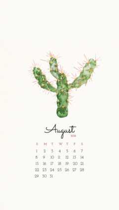 August Calendar 2021 Wallpaper