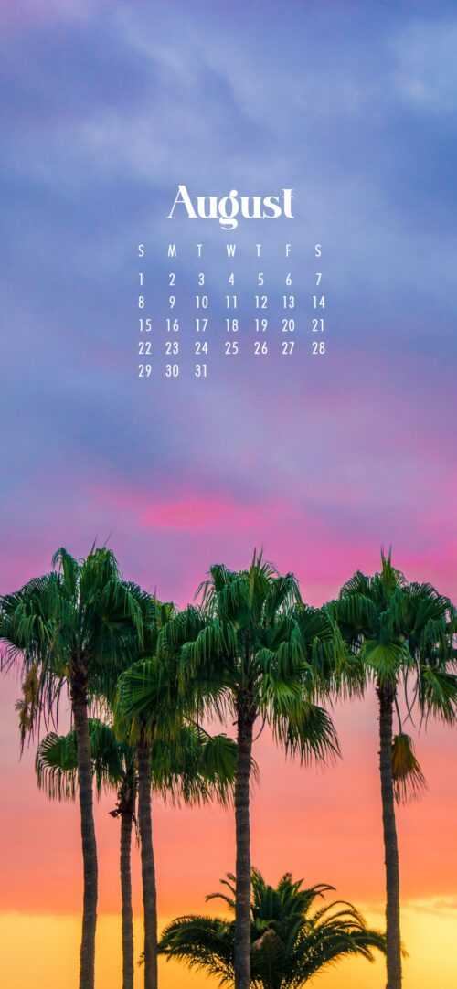 August Calendar 2021 Wallpapers