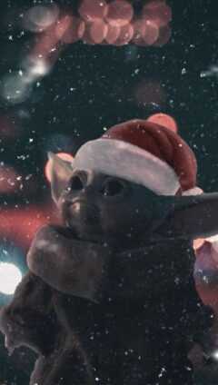 Baby Yoda Christmas Wallpaper