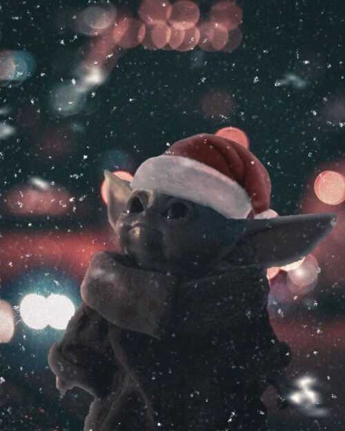 Baby Yoda Christmas Wallpaper