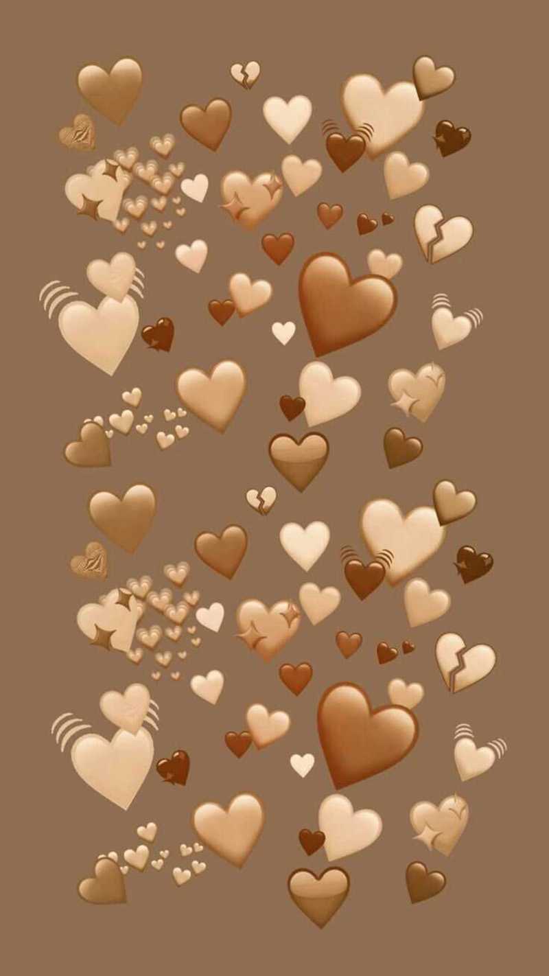 Brown Hearts Wallpaper - VoBss