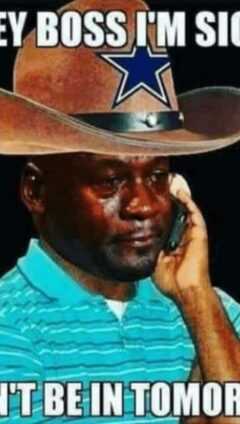 Cowboys Fan Crying Meme