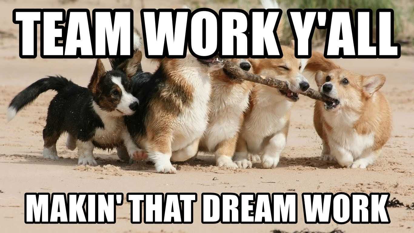 Teamwork meme. Team work meme. Teamwork makes the Dream work. Great Team work funny. Meme team